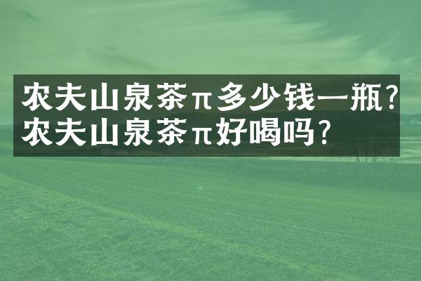农夫山泉茶π多少钱一瓶?农夫山泉茶π好喝吗?