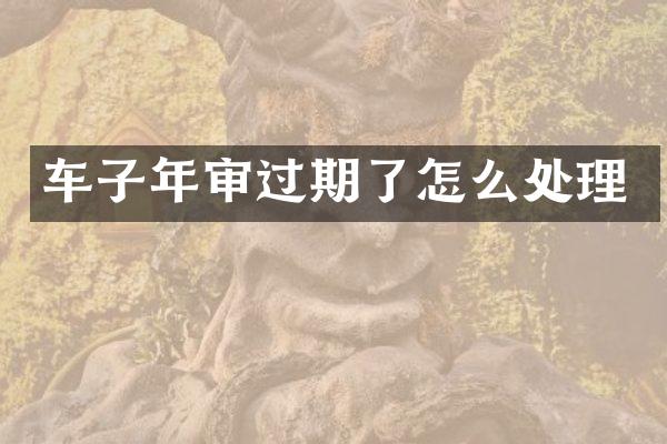 车子年审过期了怎么处理