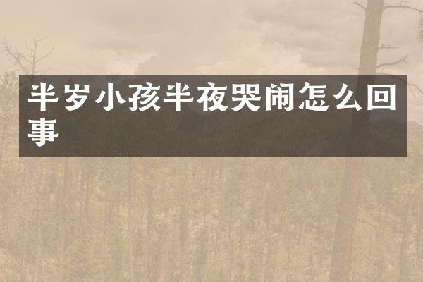 半岁小孩半夜哭闹怎么回事