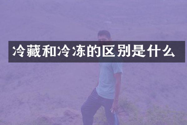 冷藏和冷冻的区别是什么