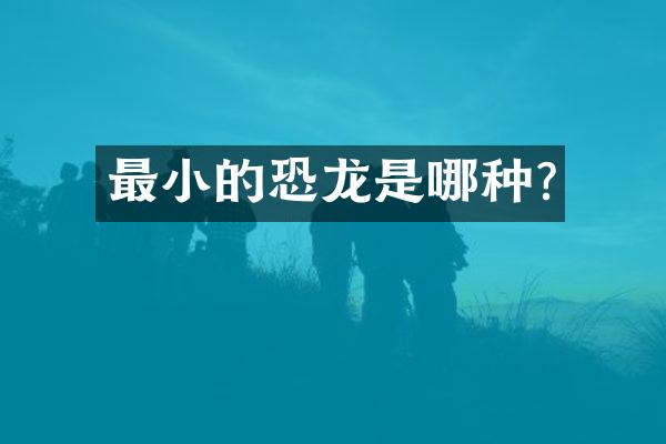 最小的恐龙是哪种?