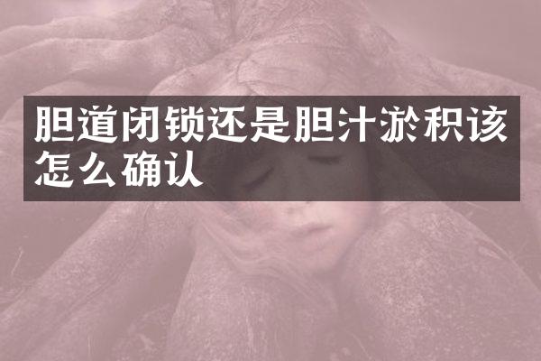 胆道闭锁还是胆汁淤积该怎么确认