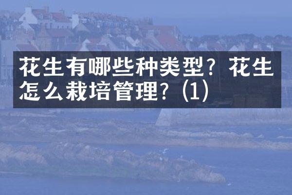 花生有哪些种类型？花生怎么栽培管理？(1)
