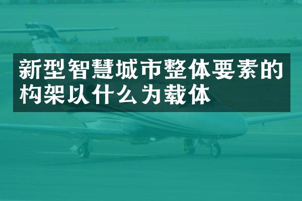 新型智慧城市整体要素的构架以什么为载体