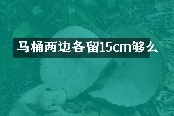 马桶两边各留15cm够么
