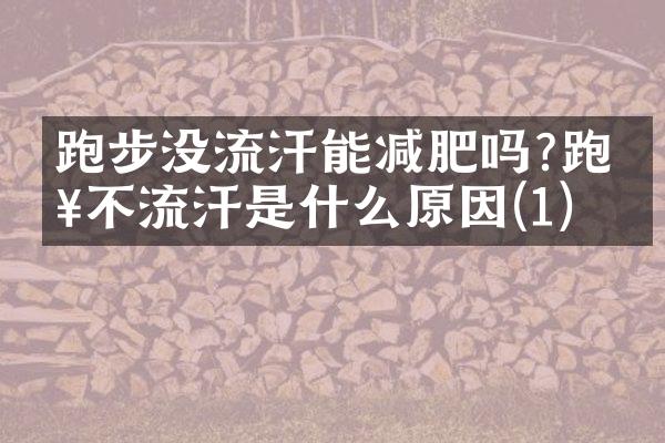 跑步没流汗能减肥吗?跑步不流汗是什么原因(1)