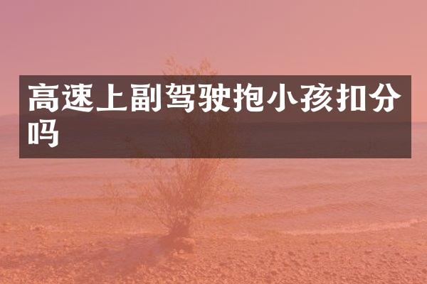 高速上副驾驶抱小孩扣分吗