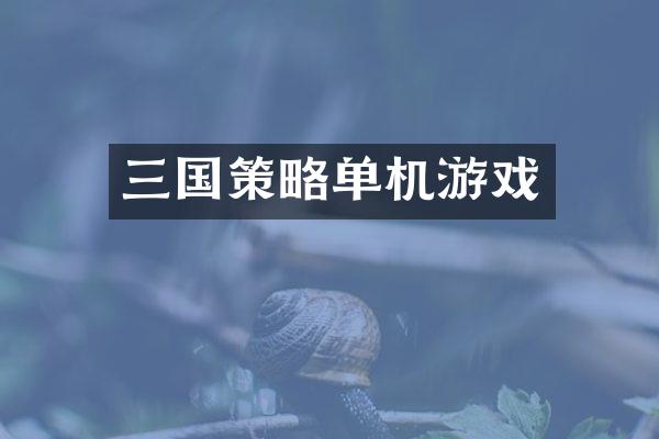 三国策略单机游戏