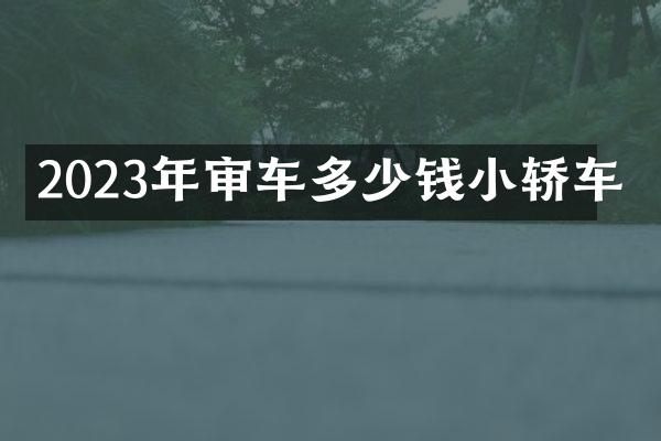 2023年审车多少钱小轿车