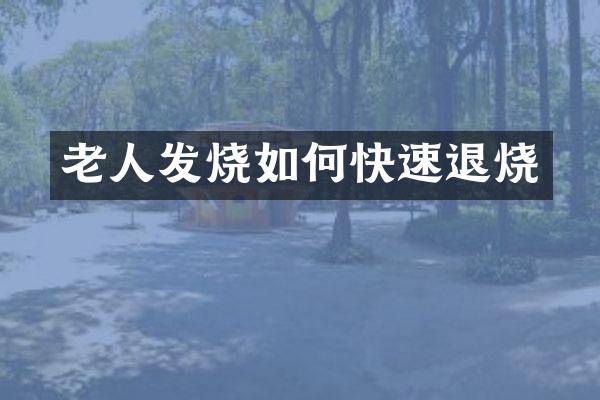 老人发烧如何快速退烧