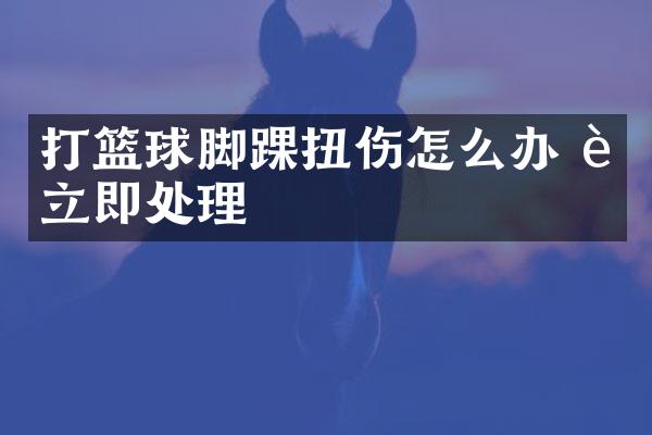 打篮球脚踝扭伤怎么办 要立即处理