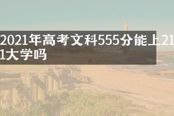 2021年高考文科555分能上211大学吗