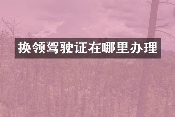 换领驾驶证在哪里办理