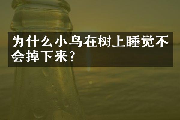 为什么小鸟在树上睡觉不会掉下来？