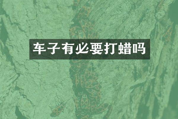 车子有必要打蜡吗