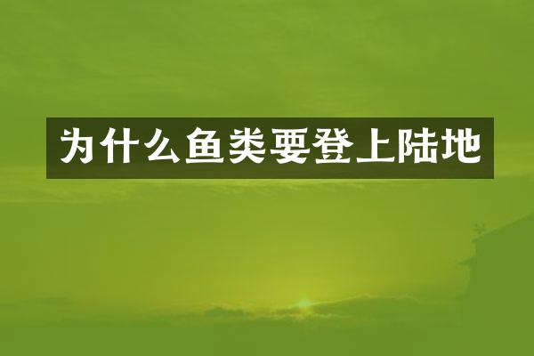 为什么鱼类要登上陆地