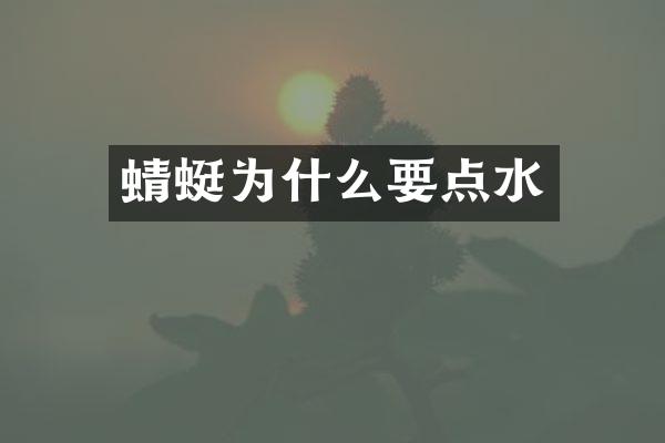 蜻蜓为什么要点水