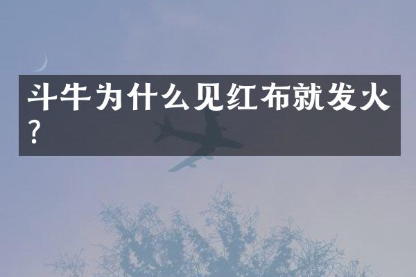 斗牛为什么见红布就发火？