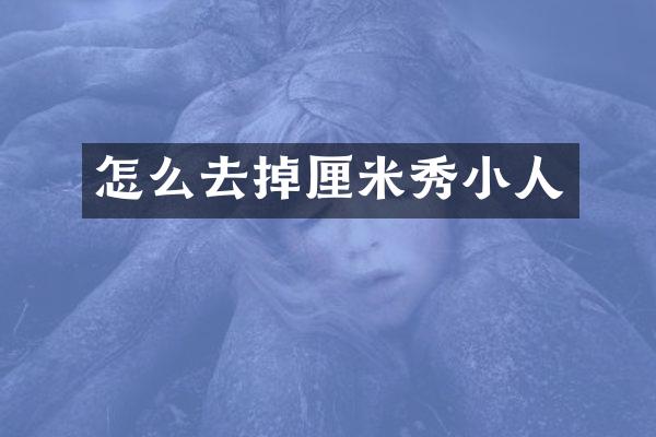 怎么去掉厘米秀小人