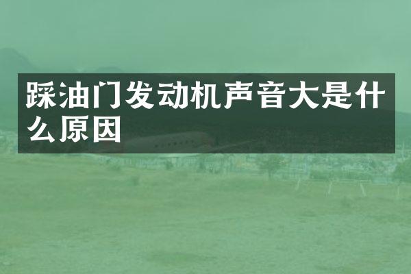 踩油门发动机声音大是什么原因