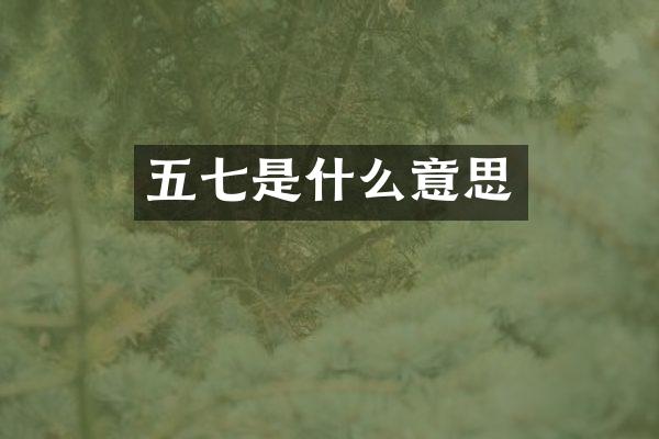 五七是什么意思