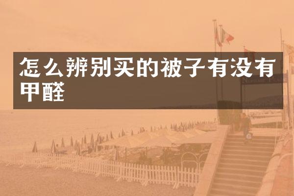 怎么辨别买的被子有没有甲醛