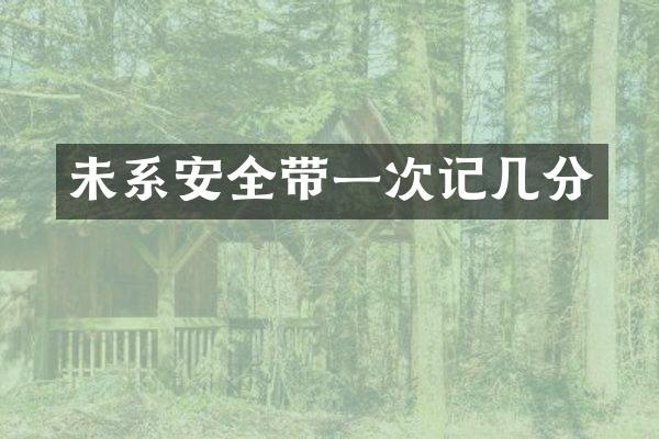 未系安全带一次记几分
