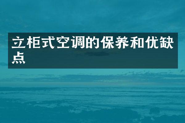 立柜式空调的保养和优缺点