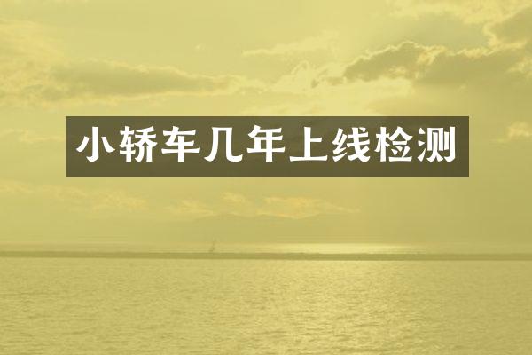 小轿车几年上线检测