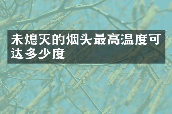 未熄灭的烟头最高温度可达多少度