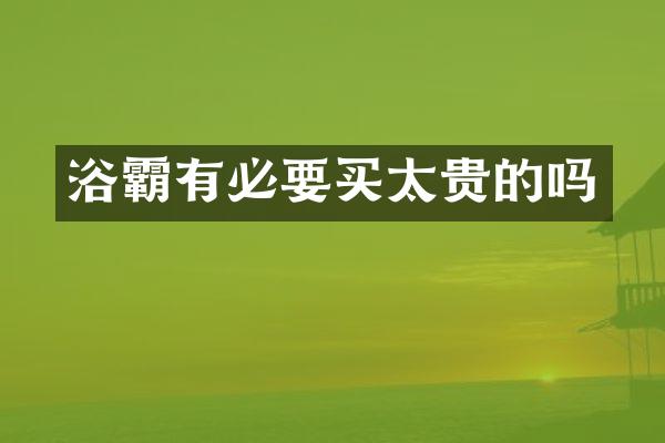 浴霸有必要买太贵的吗