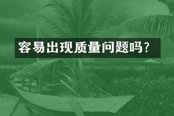 容易出现质量问题吗？
