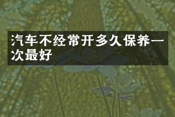 汽车不经常开多久保养一次最好