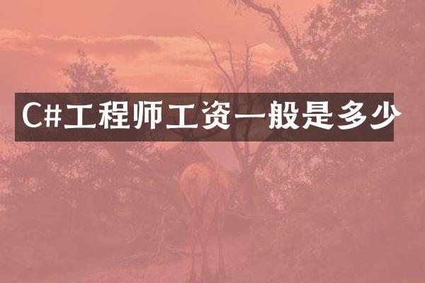 C#工程师工资一般是多少