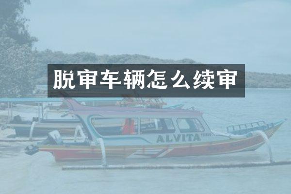 脱审车辆怎么续审