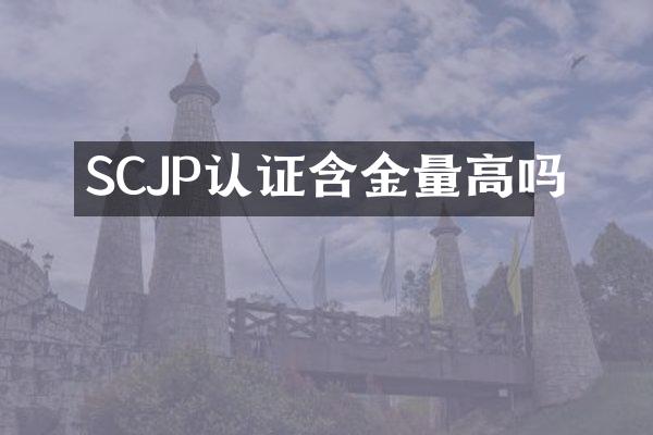 SCJP认证含金量高吗