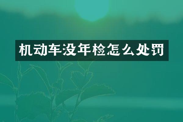 机动车没年检怎么处罚