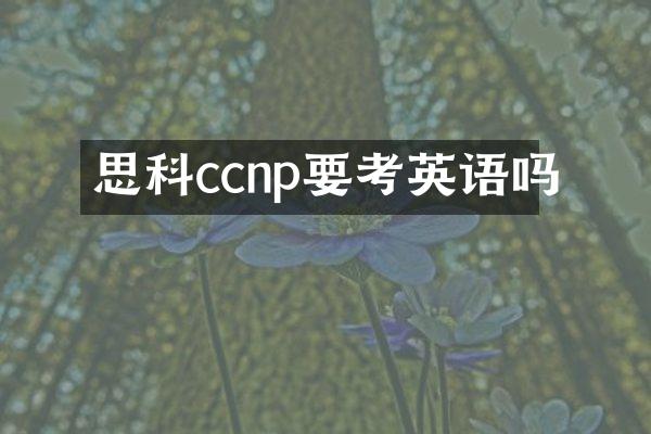 思科ccnp要考英语吗