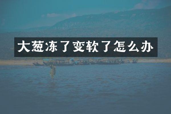 大葱冻了变软了怎么办