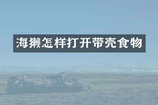 海獭怎样打开带壳食物