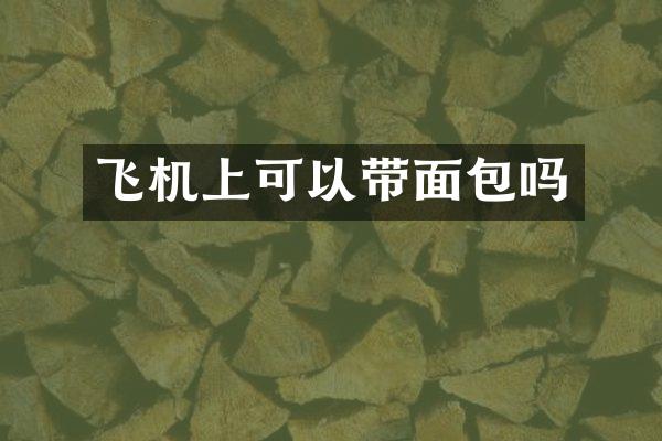 飞机上可以带面包吗