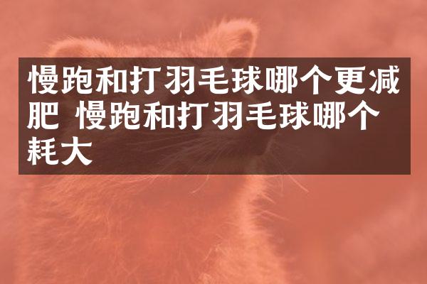 慢跑和打羽毛球哪个更减肥 慢跑和打羽毛球哪个消耗大