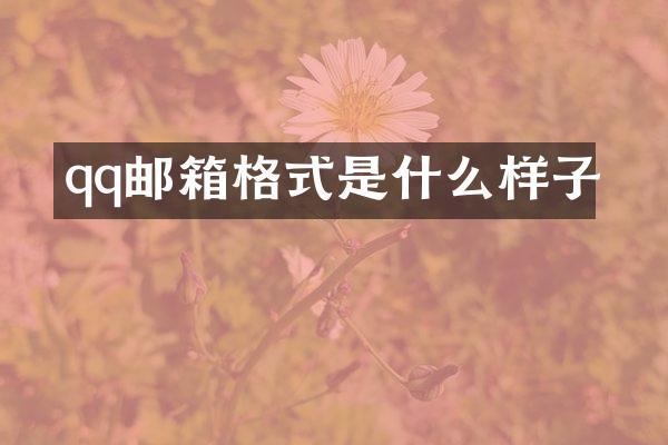 qq邮箱格式是什么样子