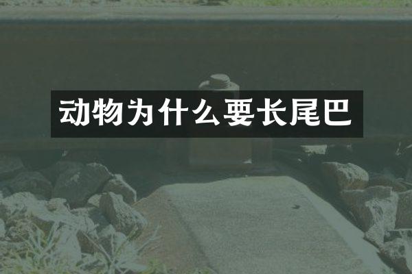 动物为什么要长尾巴