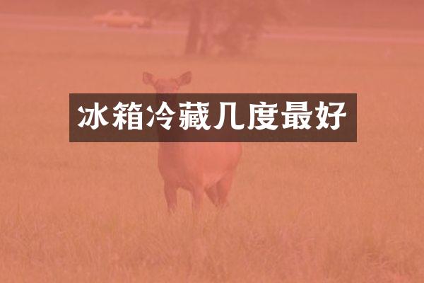 冰箱冷藏几度最好