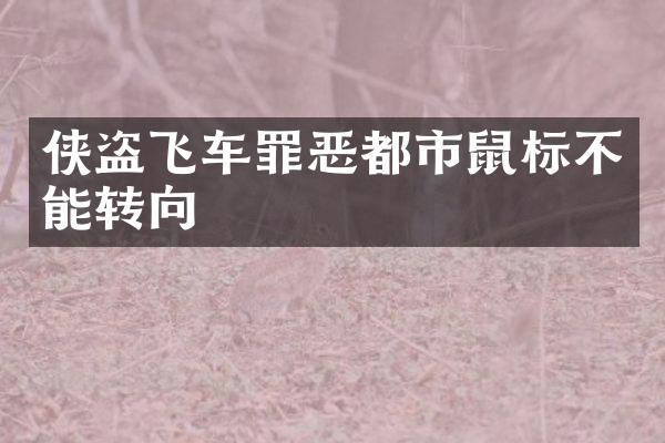 侠盗飞车罪恶都市鼠标不能转向