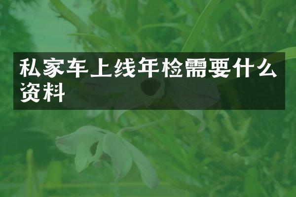 私家车上线年检需要什么资料
