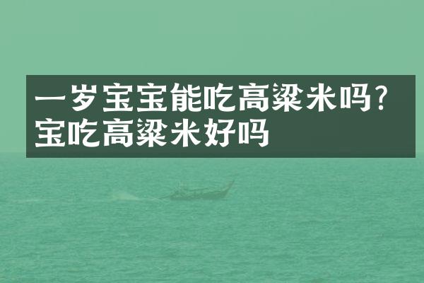 一岁宝宝能吃高粱米吗?宝宝吃高粱米好吗