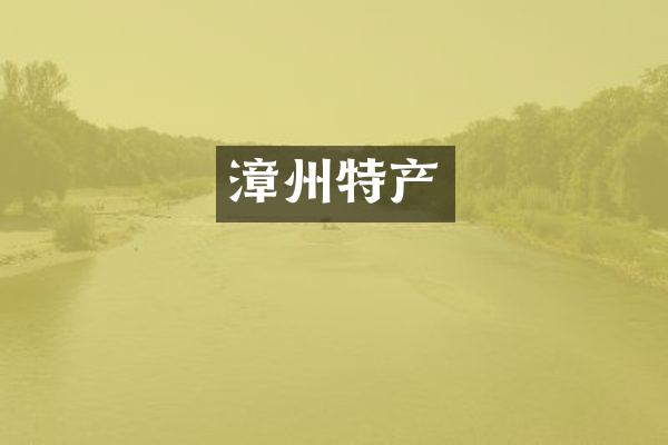 漳州特产