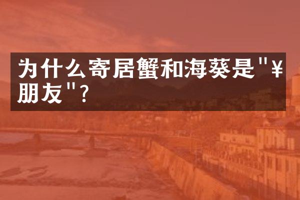 为什么寄居蟹和海葵是"好朋友"?